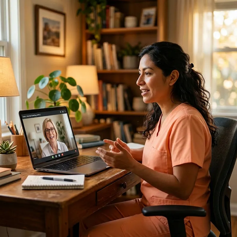 Sesión de coaching profesional por videollamada